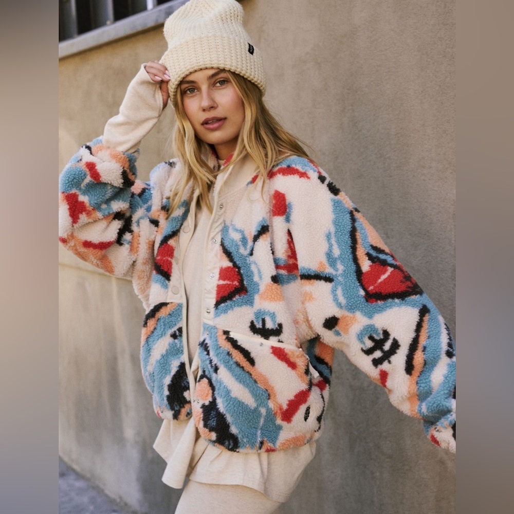 Free People Hit The Slopes fleece jacket